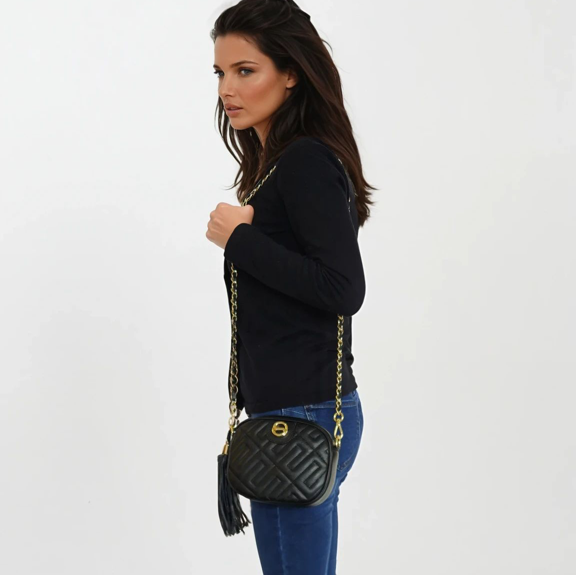 “I Santi” Mini Quilted Crossbody Bag – 2024