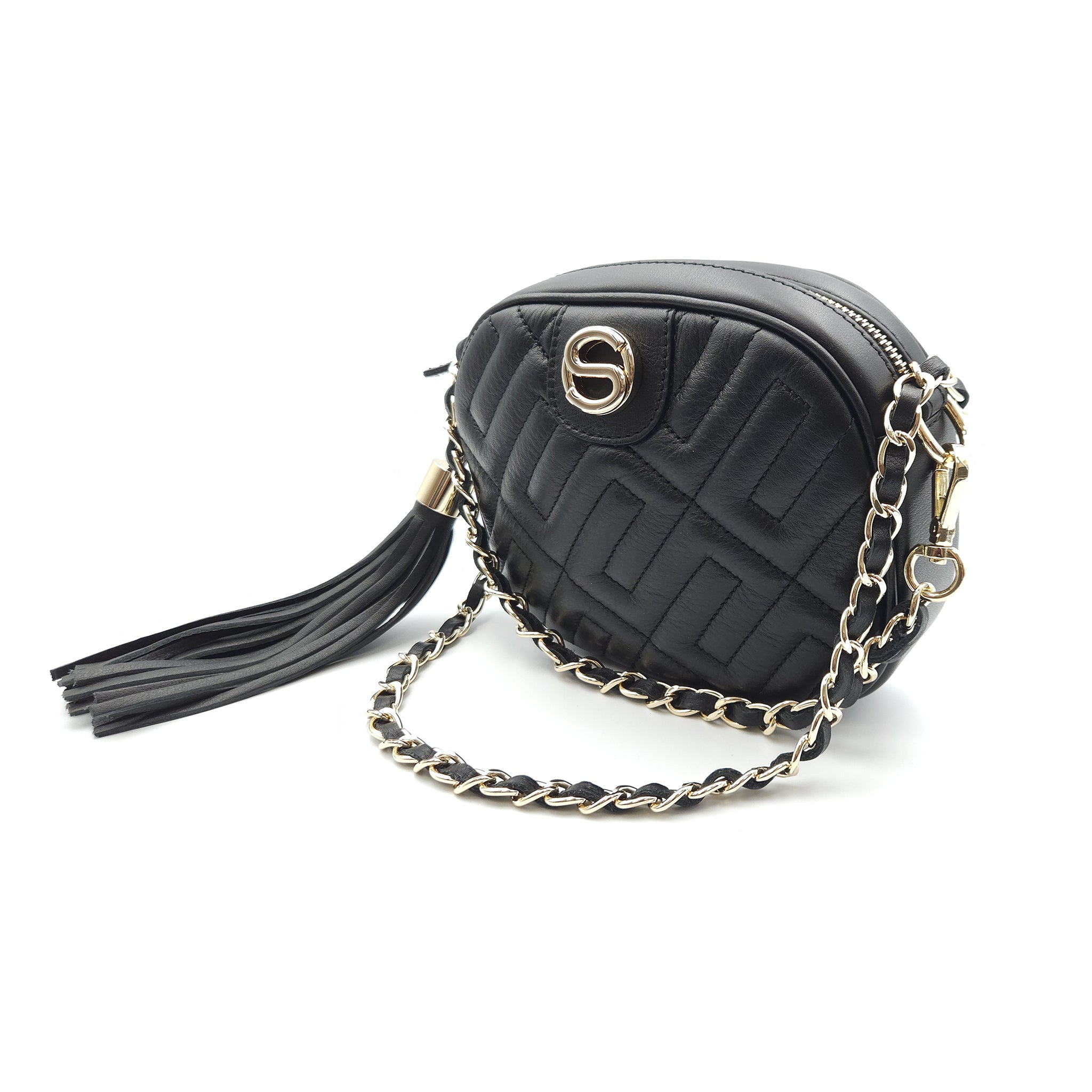 “I Santi” Mini Quilted Crossbody Bag – 2024