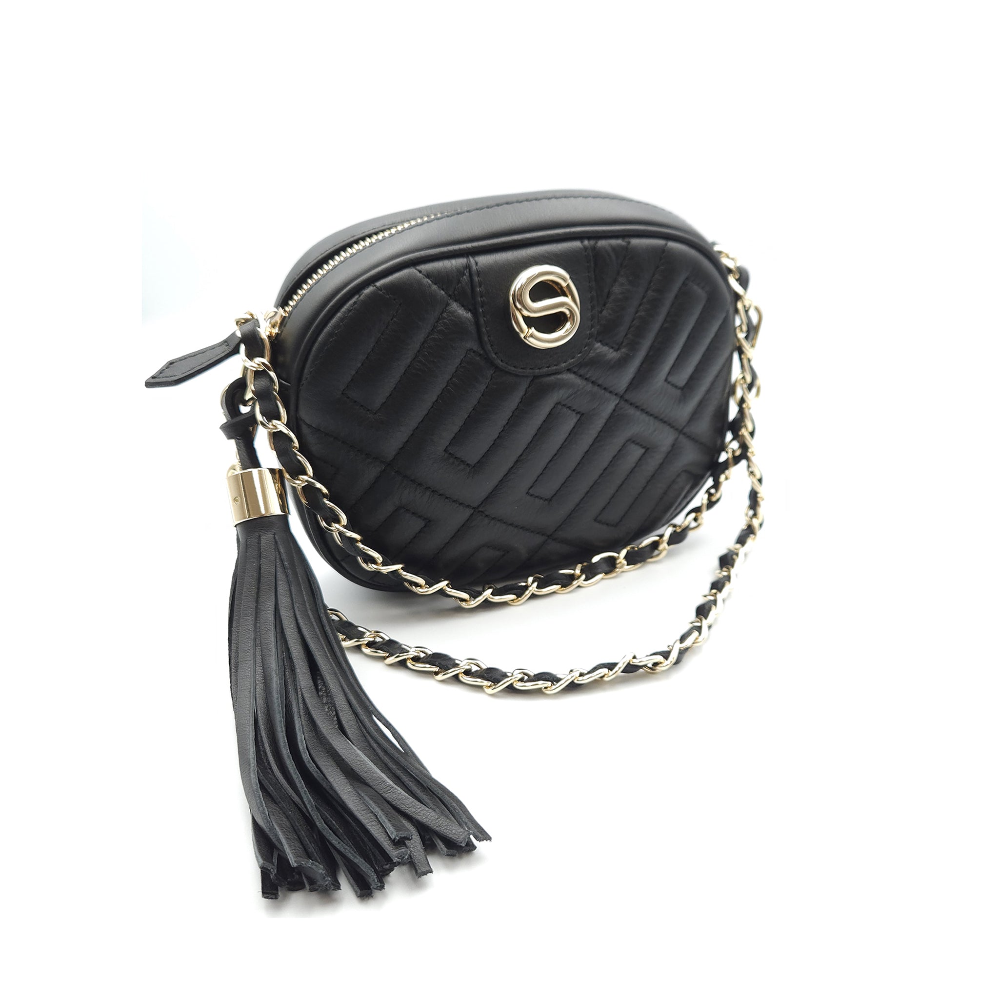 “I Santi” Mini Quilted Crossbody Bag – 2024