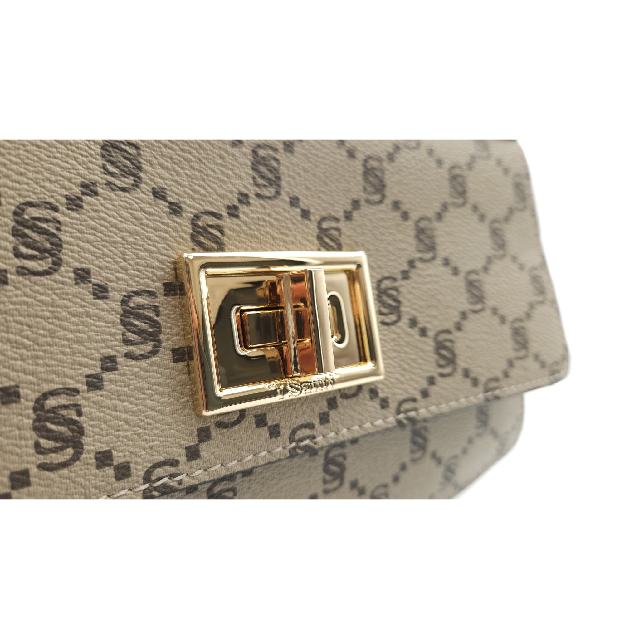 “I Santi” Top-Handle Bag with Turn-Lock Closure – 2054