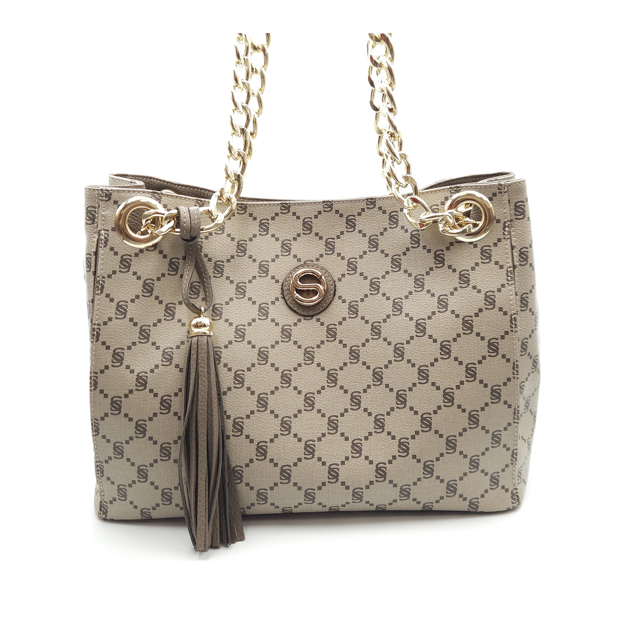 Monogram Shopper with Gold Chain – 2033