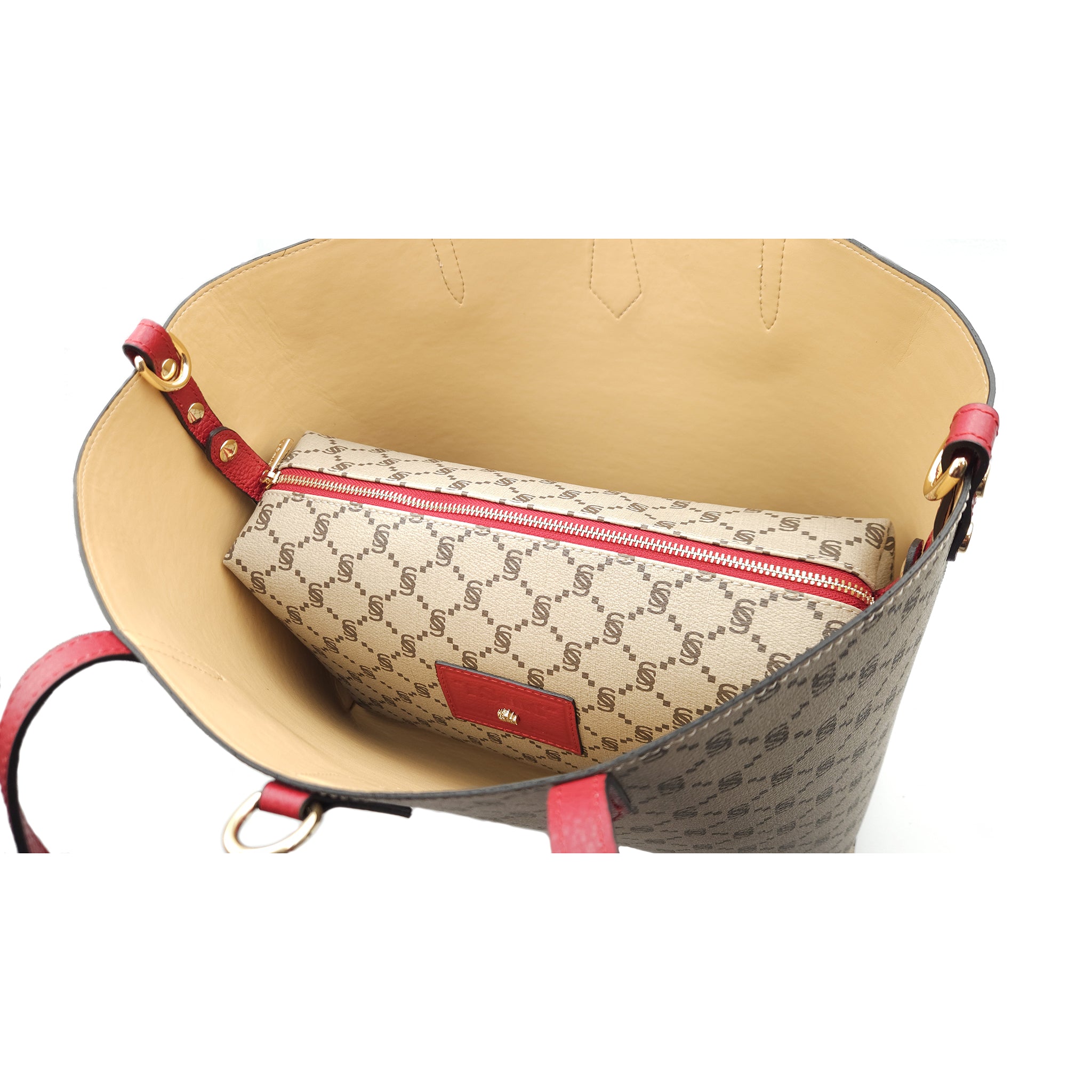 “I Santi” Monogram Shopper with Internal Pouch – 2030