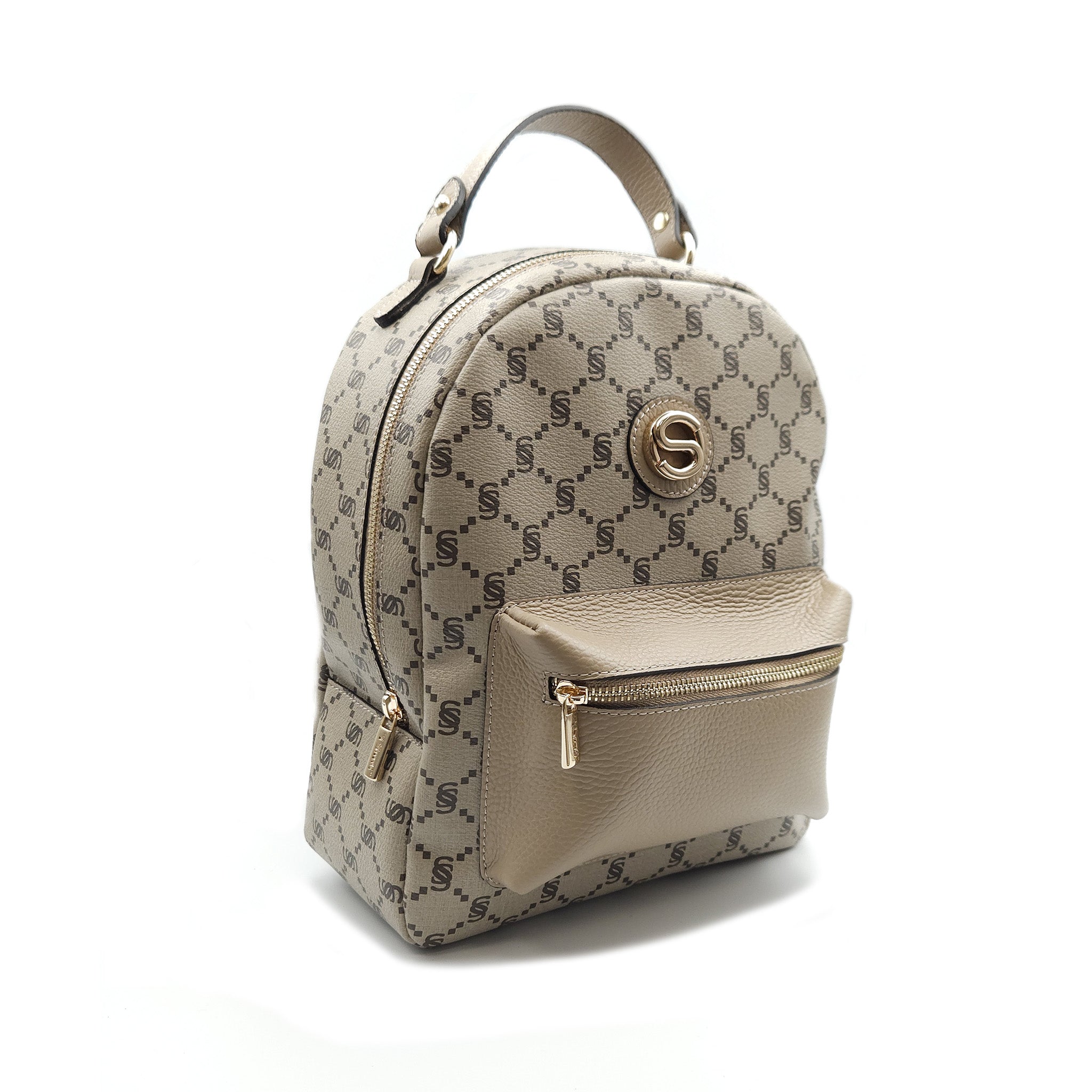 “I Santi” Monogram Backpack with Front Pocket – 2063