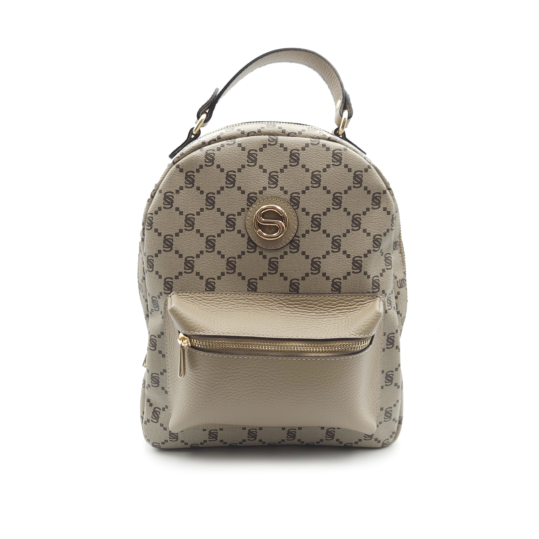 “I Santi” Monogram Backpack with Front Pocket – 2063