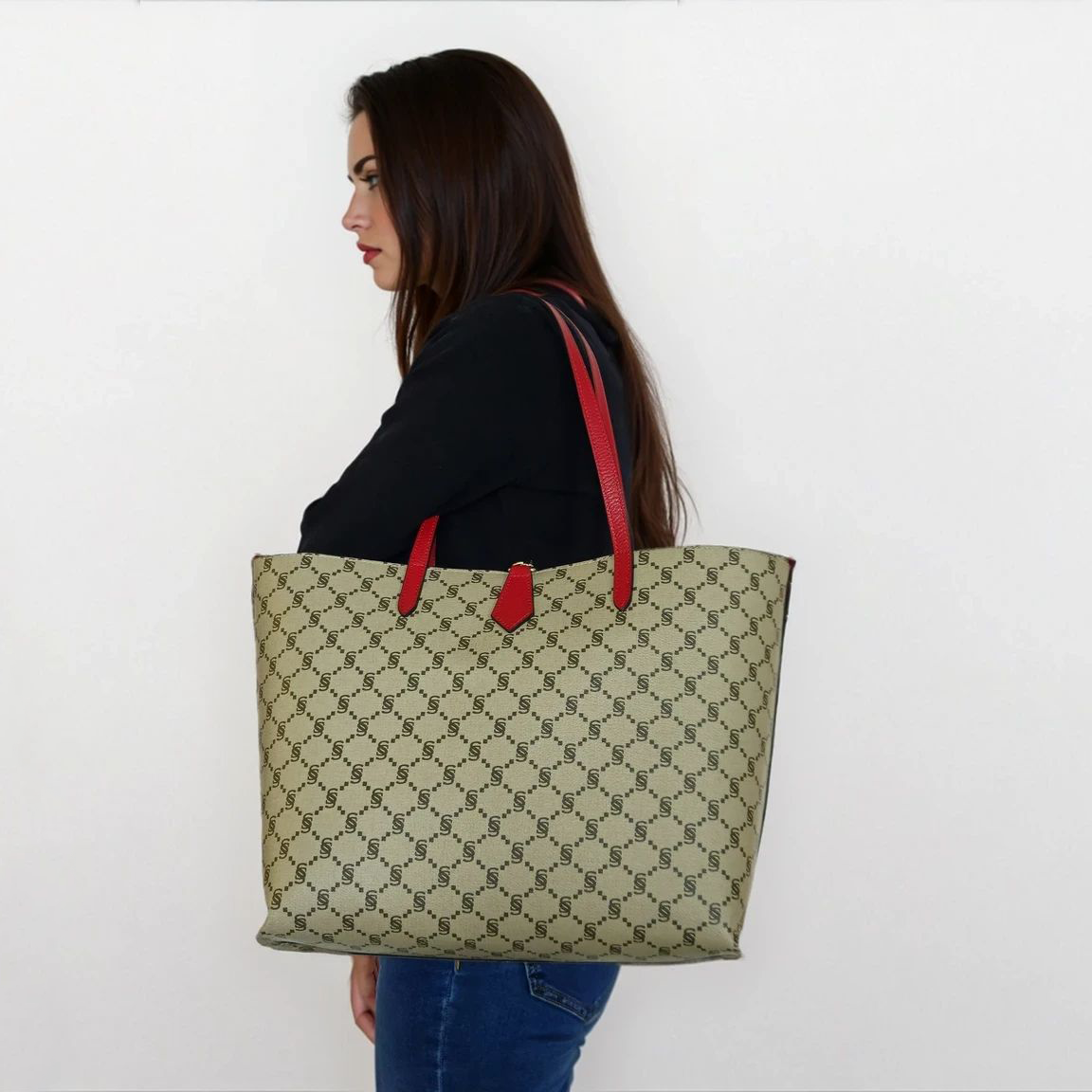 “I Santi” Monogram Shopper with Internal Pouch – 2030