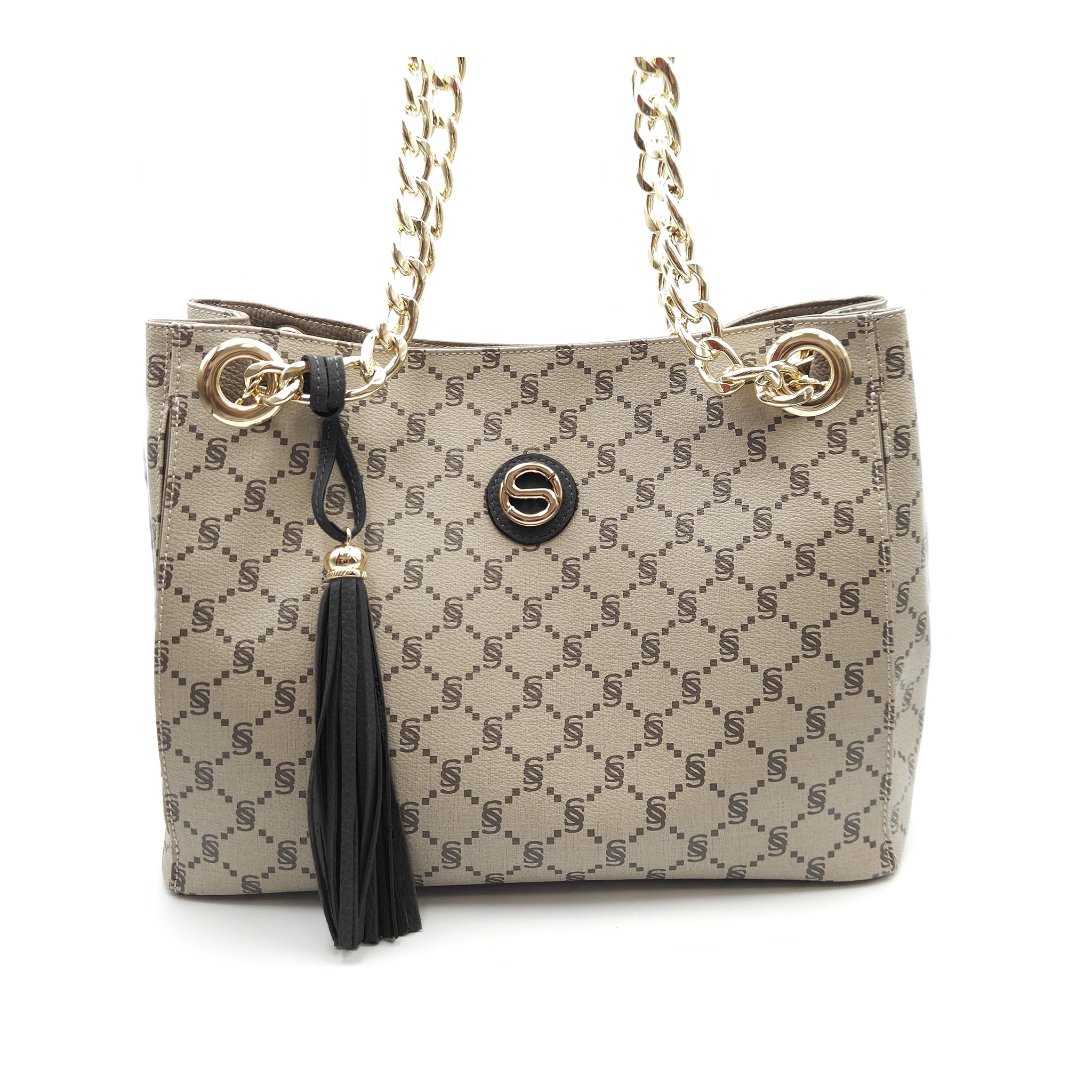 Monogram Shopper with Gold Chain – 2033