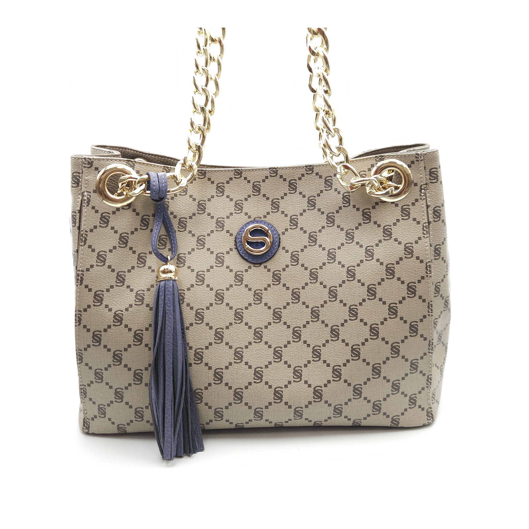 Monogram Shopper with Gold Chain – 2033