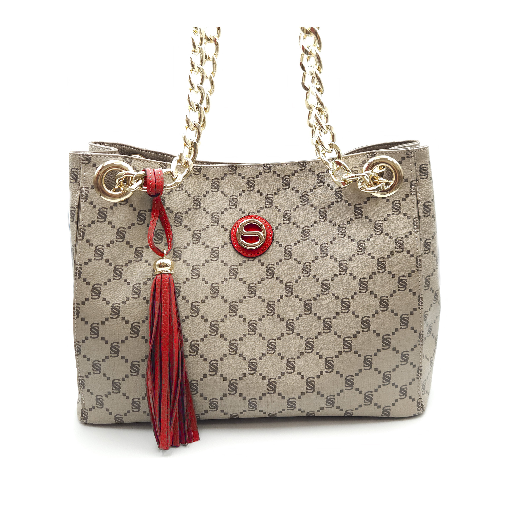 Monogram Shopper with Gold Chain – 2033
