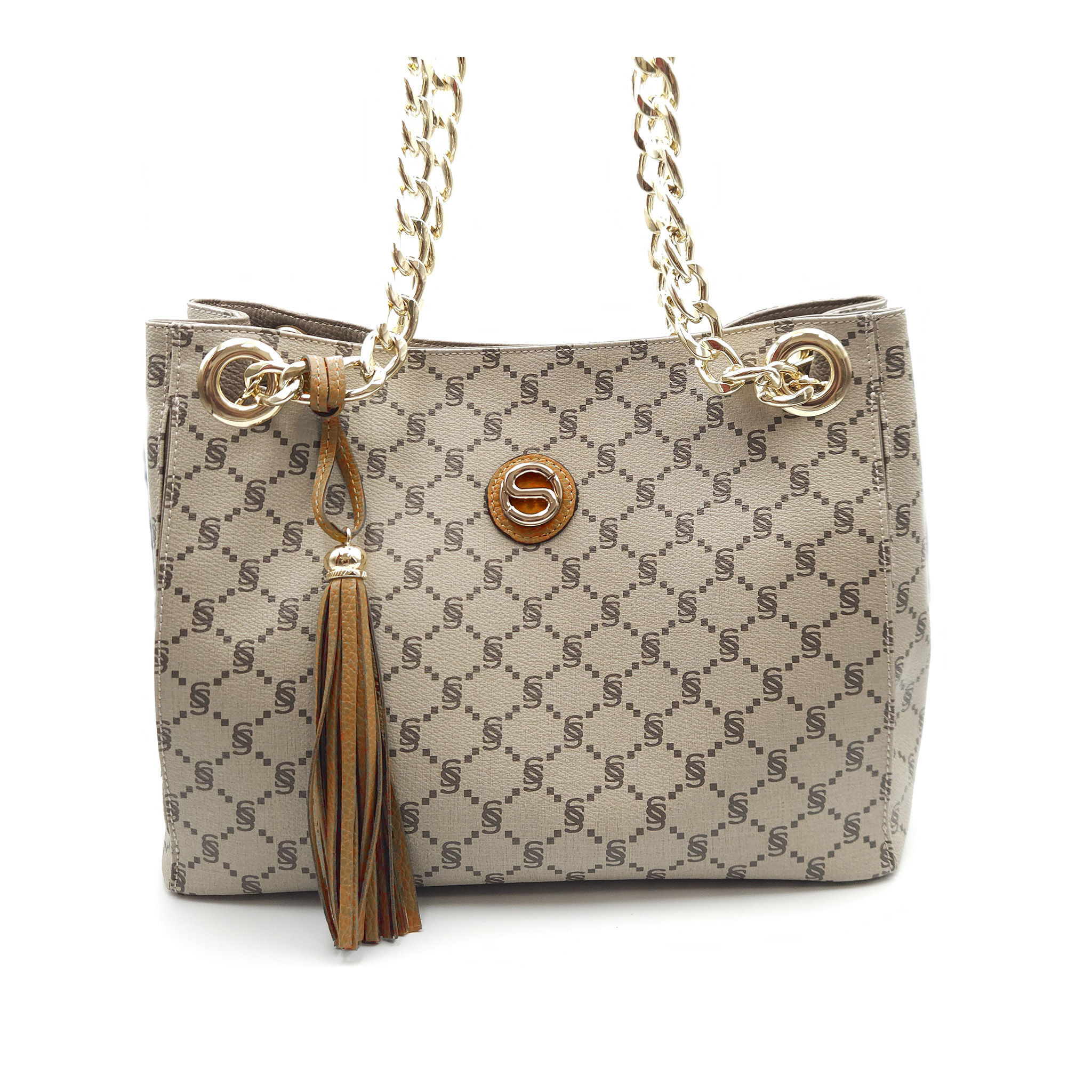 Monogram Shopper with Gold Chain – 2033