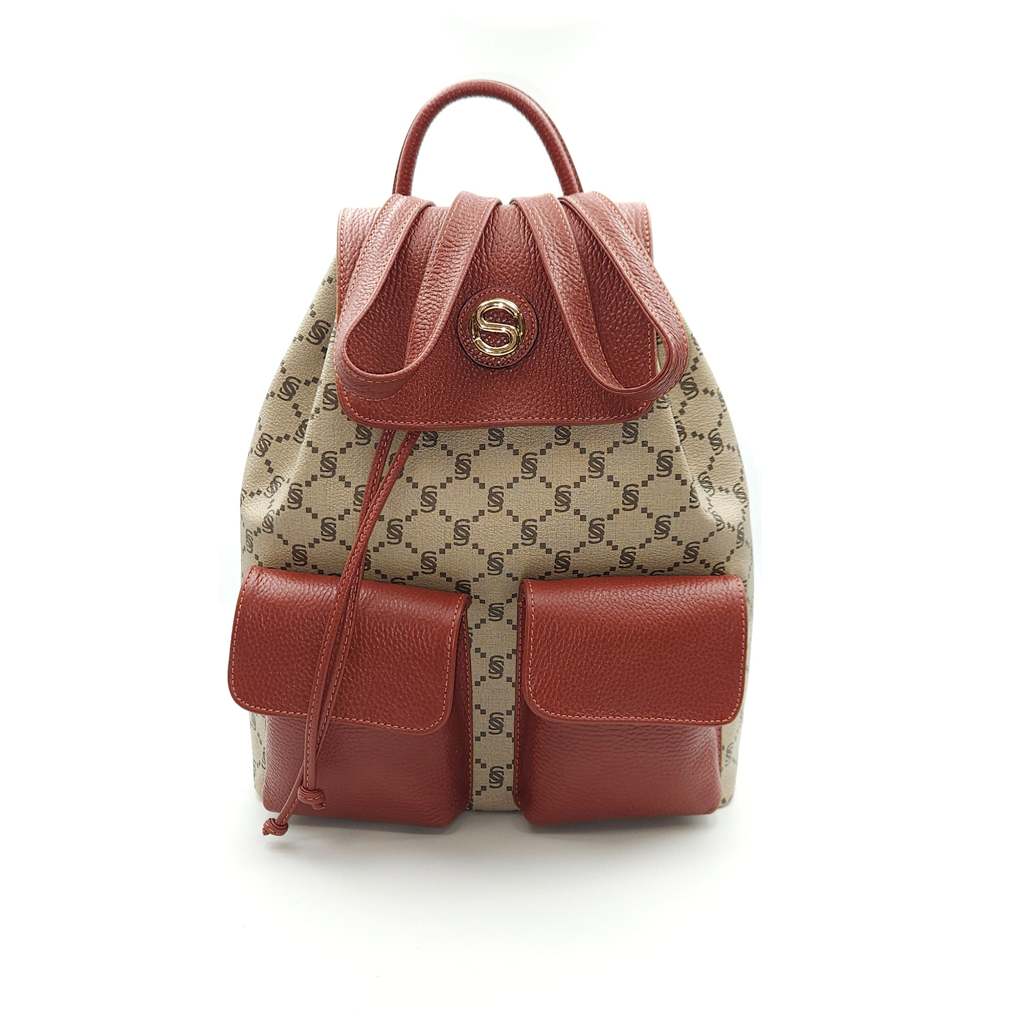 Monogram Backpack with Front Pockets – 2034