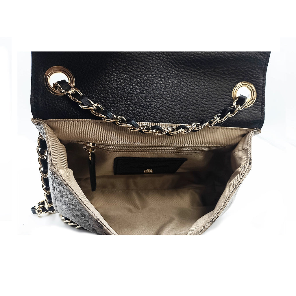 Sac à épaule monogramme avec chaîne et fermoir iconique – I Santi 2037