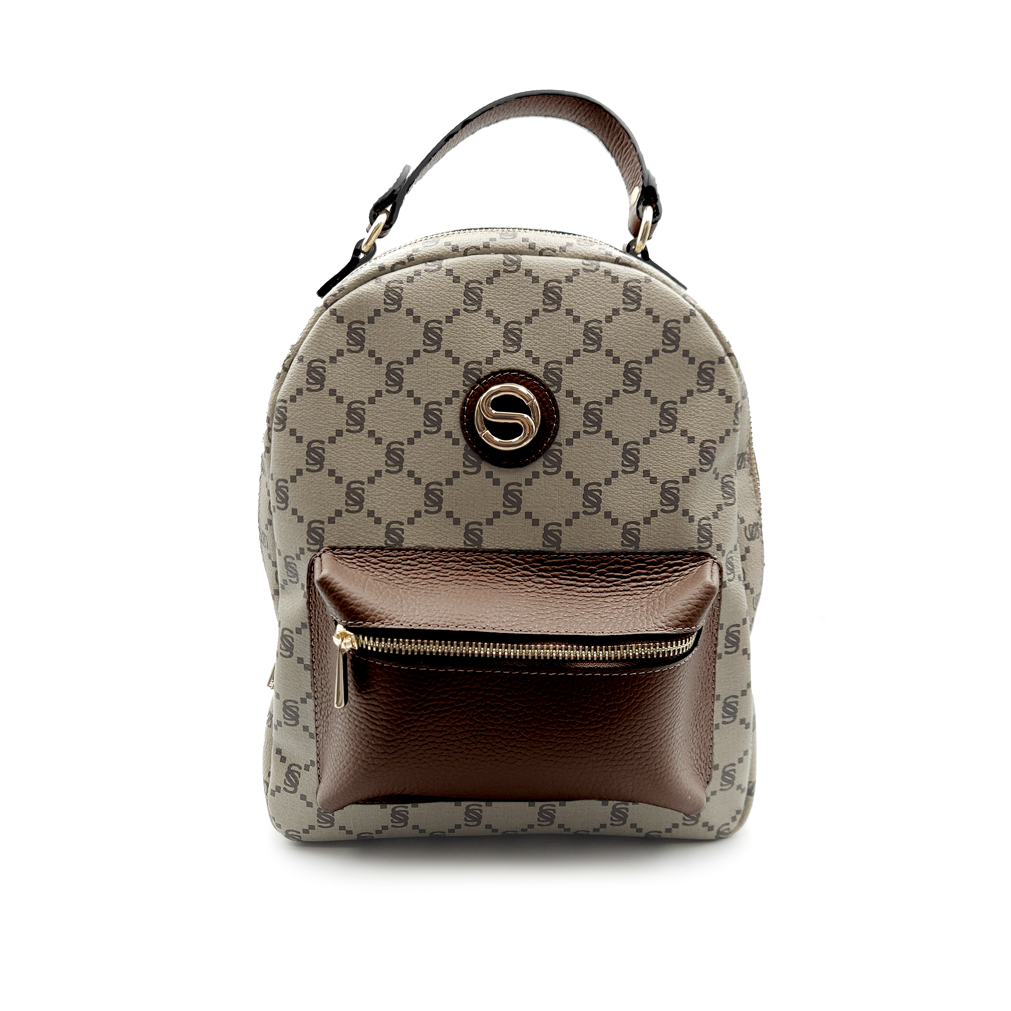 “I Santi” Monogram Backpack with Front Pocket – 2063