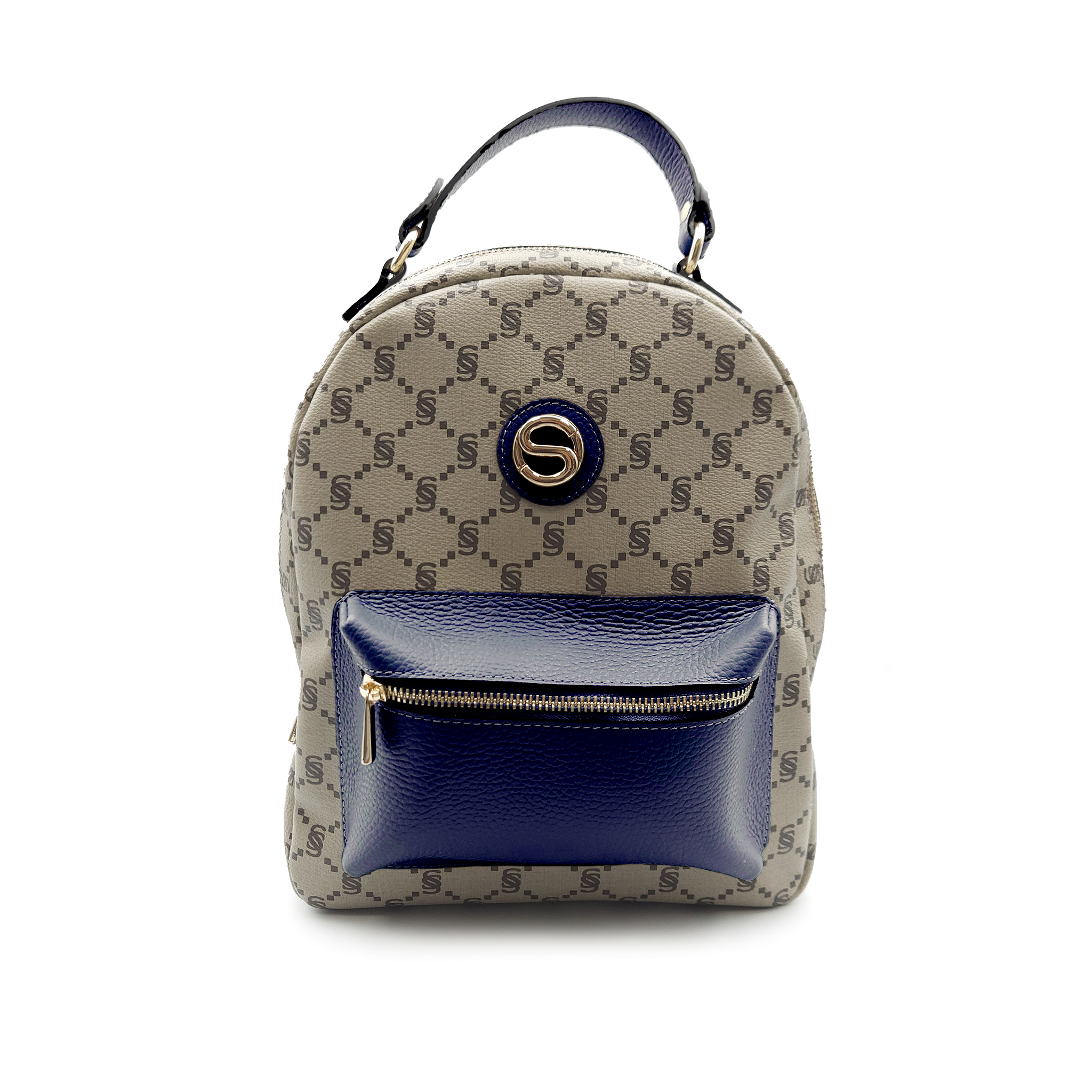 “I Santi” Monogram Backpack with Front Pocket – 2063