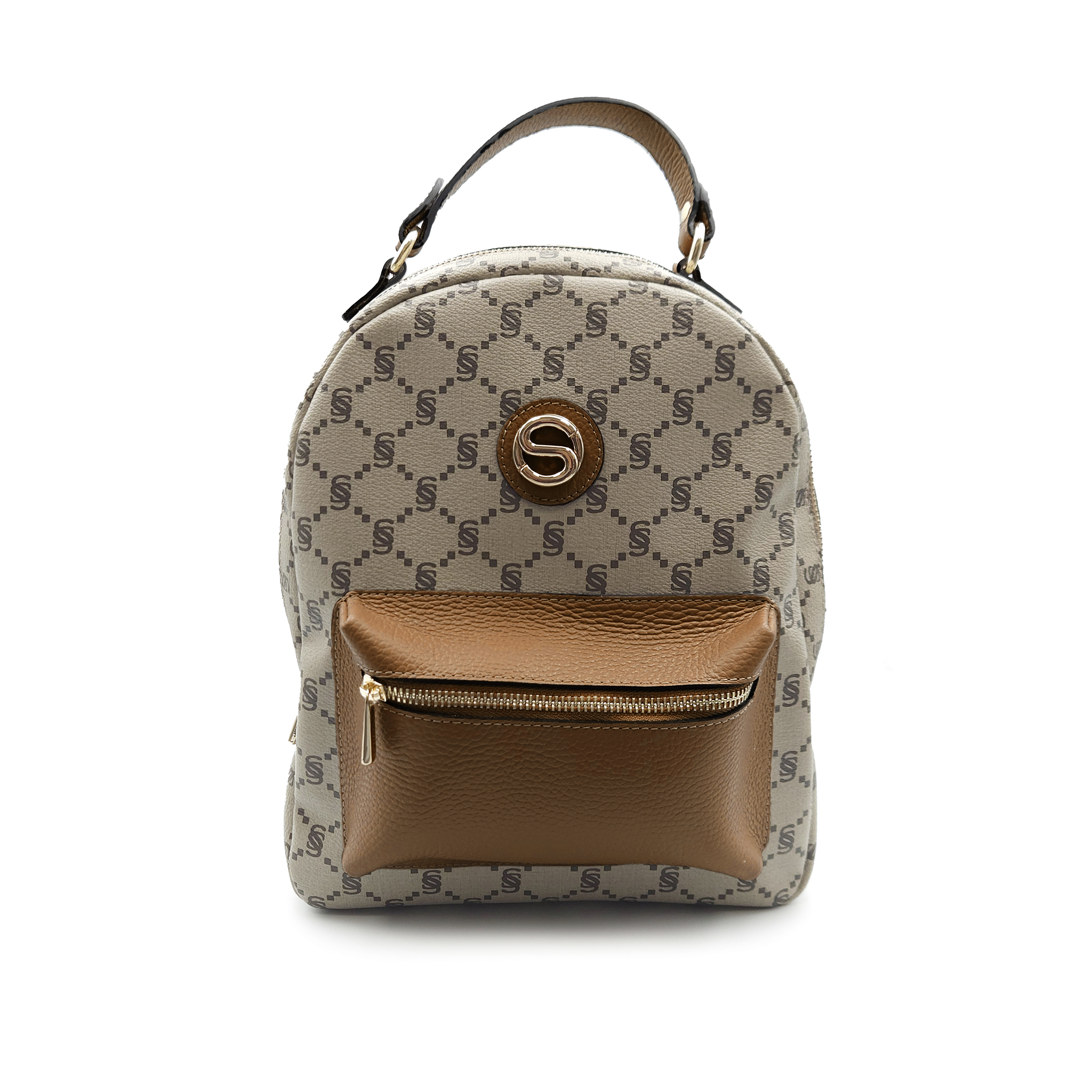 “I Santi” Monogram Backpack with Front Pocket – 2063