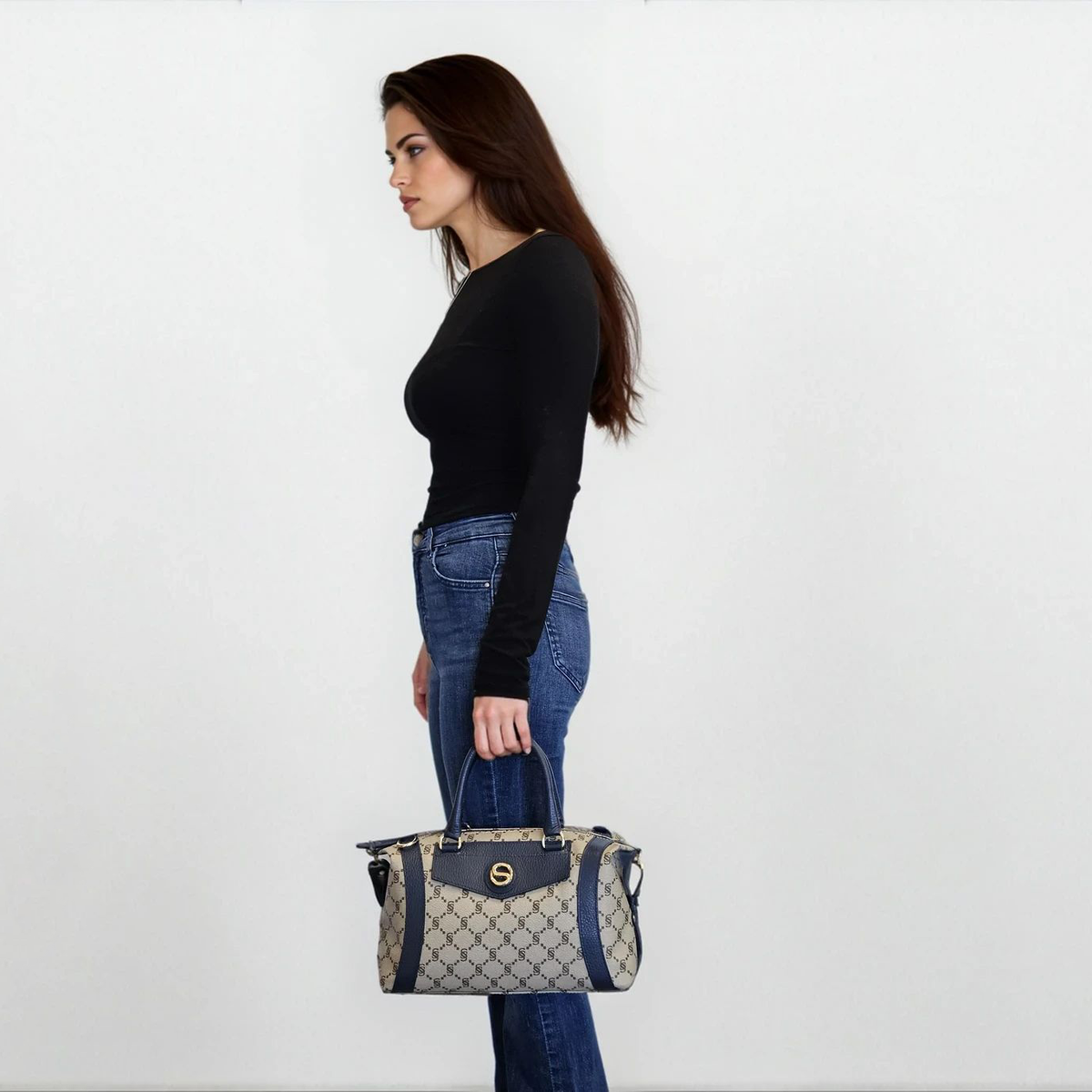 I Santi” Monogram Bowling Bag – 2065 – iSantiBags